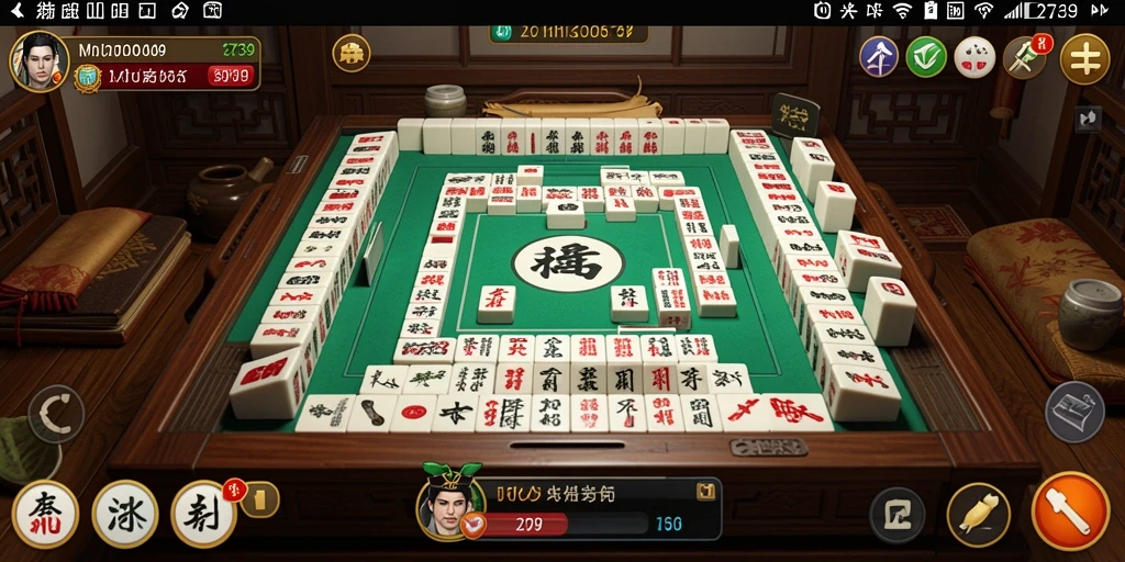 Screenshot gameplay dari 2739 yang menunjukkan aksi seru permainan Mahjong.