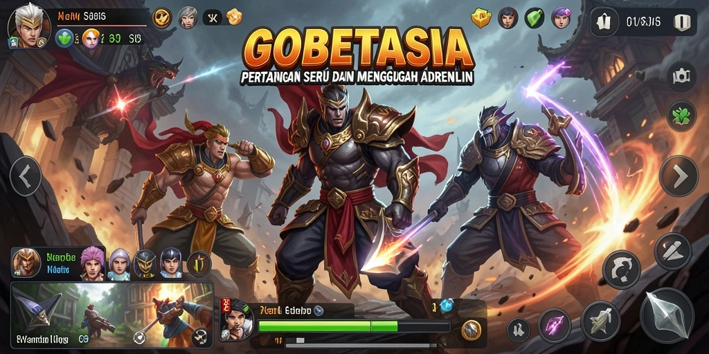 Tangkapan layar menampilkan pertarungan seru di GOBETASIA.