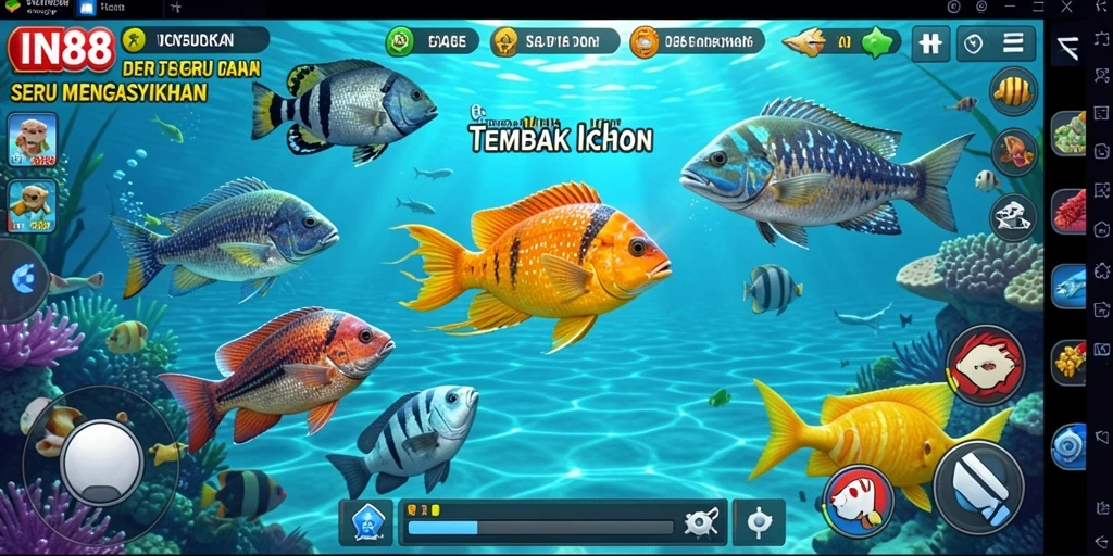 Tampilan gameplay Tembak Ikan yang menarik dan seru.