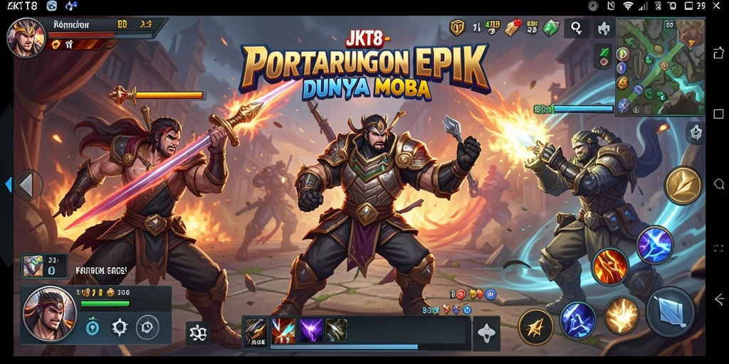 Gameplay <strong>JKT8</strong> yang mendebarkan dengan karakter beragam.