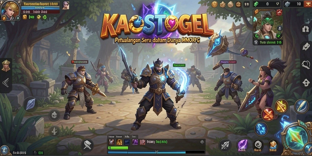Screenshot gameplay KAOSTOGEL yang menampilkan pertempuran epik.