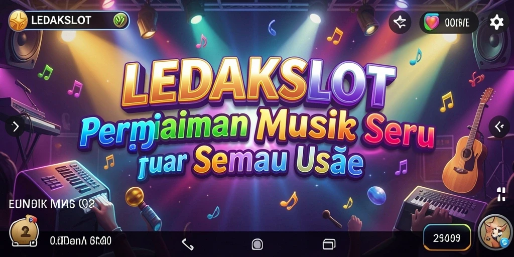 Tampilan gameplay LEDAKSLOT yang penuh warna dan dinamis.