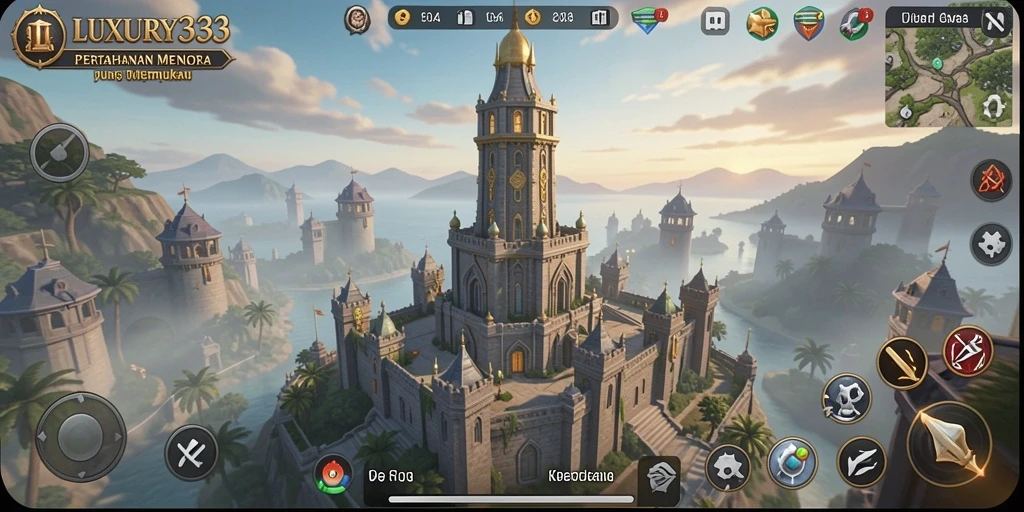 Screenshot menampilkan aksi seru dalam gameplay Tower Defense.