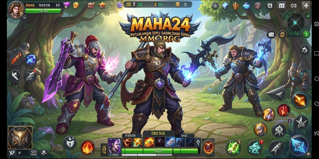 Tampilan gameplay MAHA24 yang menakjubkan dalam dunia MMORPG.