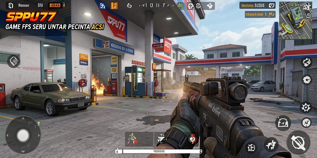 Gameplay menarik dari SPBU77 dalam aksi tembak-menembak.