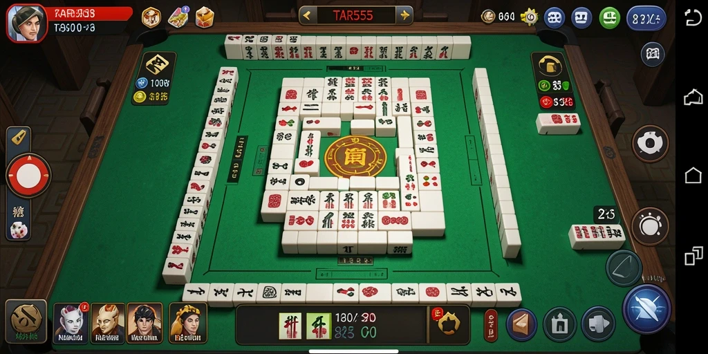 Tampilan gameplay TAR555 yang menampilkan keseruan permainan Mahjong.