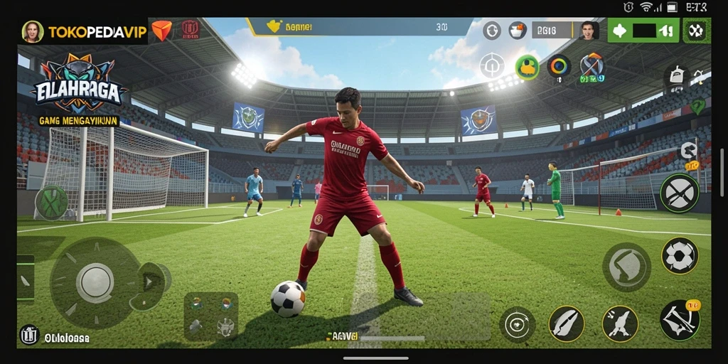 Tampilan gameplay seru dari TOKOPEDIAVIP dalam aksi olahraga.