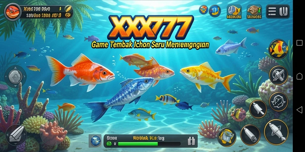 Gameplay seru Tembak Ikan dengan beragam ikan untuk ditangkap.